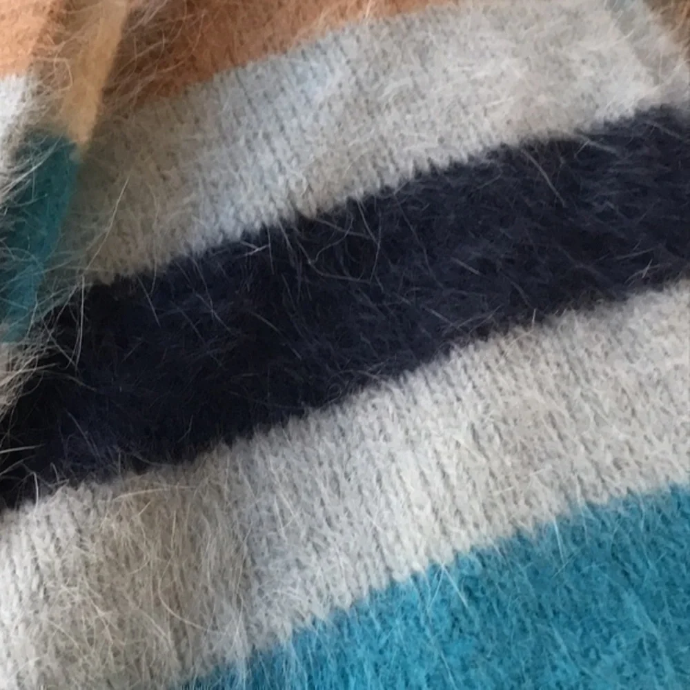 Angora Scarf, Multicolor, Soft and Cozy 61x6 inches